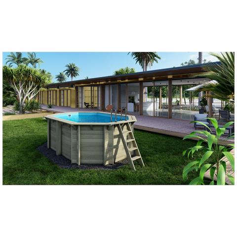 Piscina In Legno Nemo 4.3x3 - H. 1.31 M Fissate Su Calcestruzzo Esistente - Foto 1