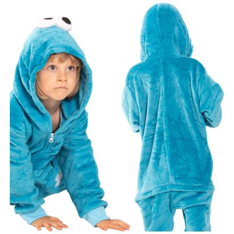 Pigiama Per Bambini Kigurumi Intero Da Bambino Mostro Dei Biscotti 115-125 Cm - Foto 1