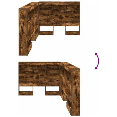 Testata contenitore Rovere fumo 80 cm Legno multistrato - Foto 9