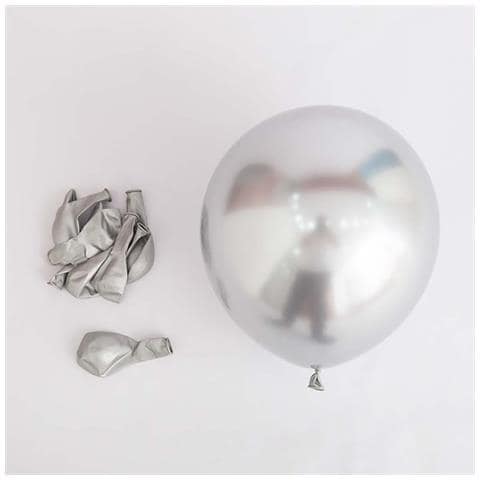 Set Di 30 Palloncini In Lattice Nero, Argento E Bianco Per Decorazioni Di Feste - Foto 2