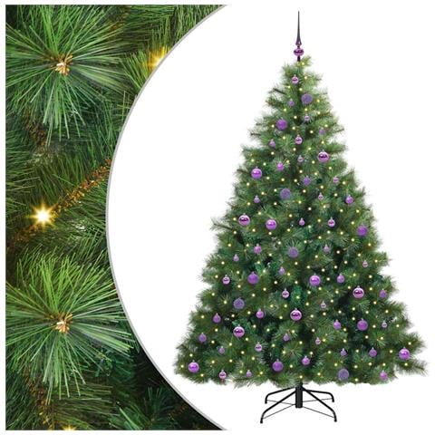 Albero di Natale artificiale con 300 LED Verde 210 cm PE e PVC - Foto 1