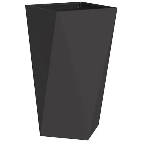 Fioriera Nero 40 x 40 x 75 cm Acciaio - Foto 1