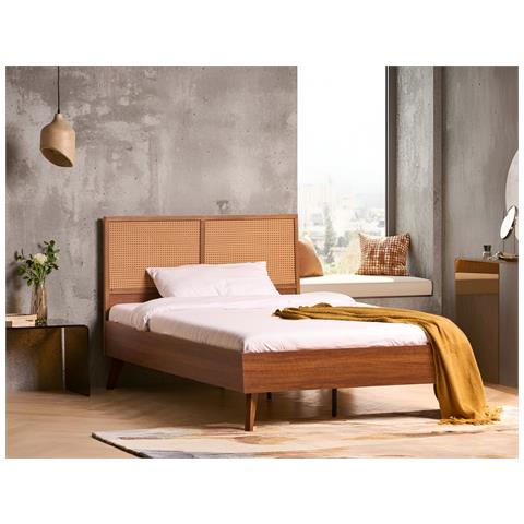 Letto Monpazier 120 X 200 Cm Marrone Scuro - Foto 1