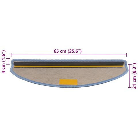 Tappeti Autoadesivi per Scale Aspetto Sisal 30pz 65x21x4 cm Blu - Foto 8