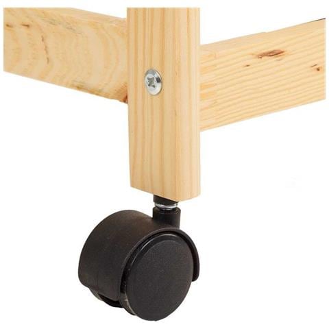 Carrello Da Cucina In Legno Di Pino Marrone 47x37x85 - Foto 5