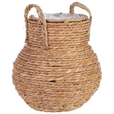 Vaso Decorativo In Corda Con Manici Cm 20x20x33h - Foto 1