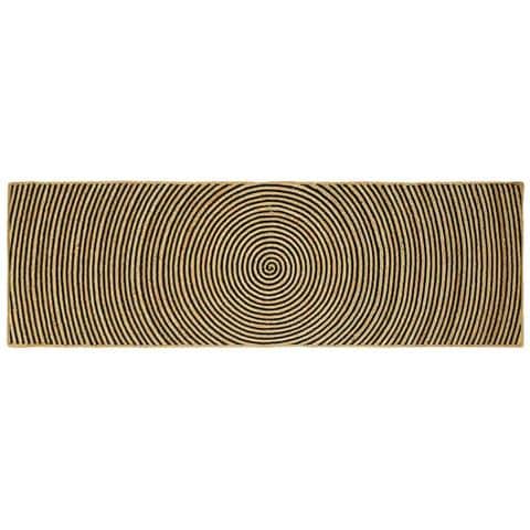 Tappeto Naturale e Nero 80 x 250 cm Juta - Foto 1
