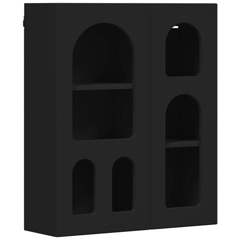 Armadio pensile Nero 59 x 20 x 71.5 cm Legno multistrato - Foto 1