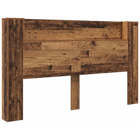 Testata con Mobile e LED Legno vecchio 180 x 16,5 x 103,5 cm - Foto 1