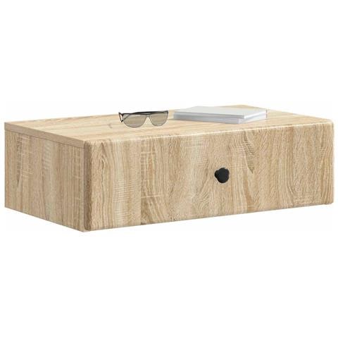 Tavolino da Parete Laterale Rovere Sonoma 59 x 34,5 x 17 cm - Foto 2