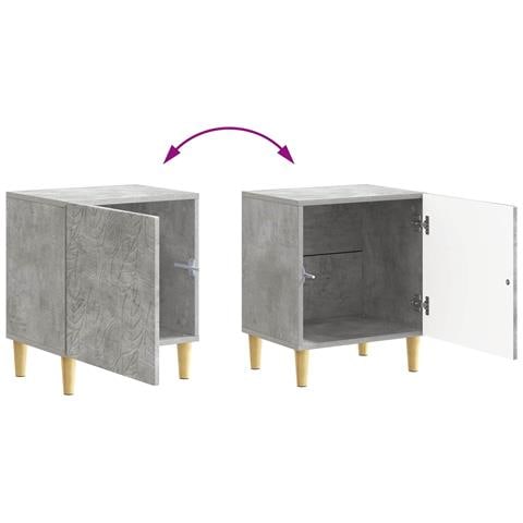 Comodino 2 pcs Grigio Cemento 43 x 34,5 x 50 cm - Foto 9