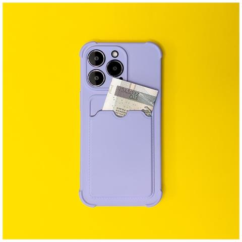 Custodia In Silicone Con Tasca Per Schede Per Xiaomi Redmi 10x 4g / Xiaomi Redmi Note 9, Cover Protettiva Tipo Borsa D'aria, Blu Navy. - Foto 3