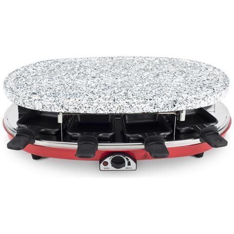RP418 Raclette 4in1 Multifunzione per 8 Persone, Pietra naturale, 6 mini pancake, Grill, Temperatura regolabile, 8 padelle antiaderenti - Foto 1