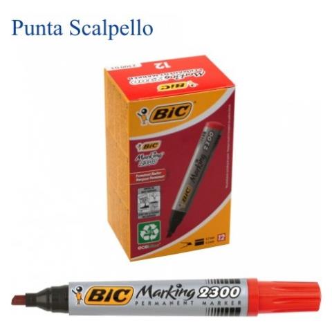 Pennarello Marker Permanent 2300 P. scalpello Rosso - Foto 1