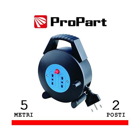 Avvolgicavo 2pos Bipasso 5metri Spina16a Nero - Foto 1