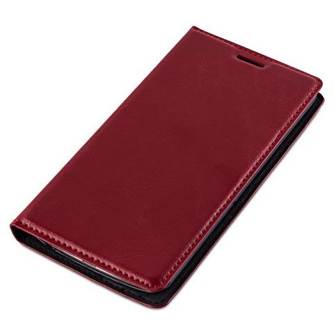 Custodia Compatibile Con Lg G3 In Rosso Mela - Coperchio Protettiva Con Chiusura Magnetica, Funzione Stand E Tasca Per Le Carte - Foto 2