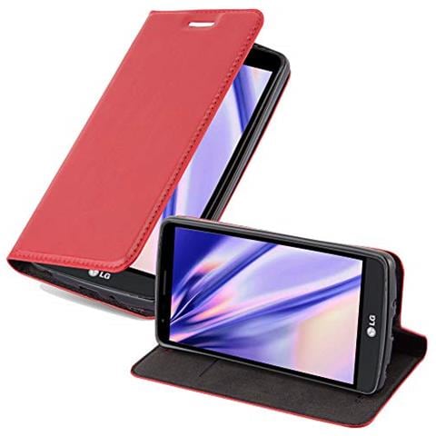 Custodia Compatibile Con Lg G3 In Rosso Mela - Coperchio Protettiva Con Chiusura Magnetica, Funzione Stand E Tasca Per Le Carte - Foto 1