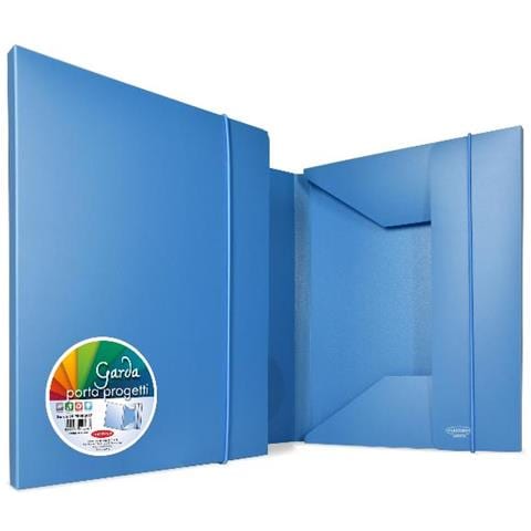 ver Garda 30 Cartelle Con Elastico In Pp 3 Lembi 265x350 Mm Dorso 3 Cm Azzurro - Foto 1