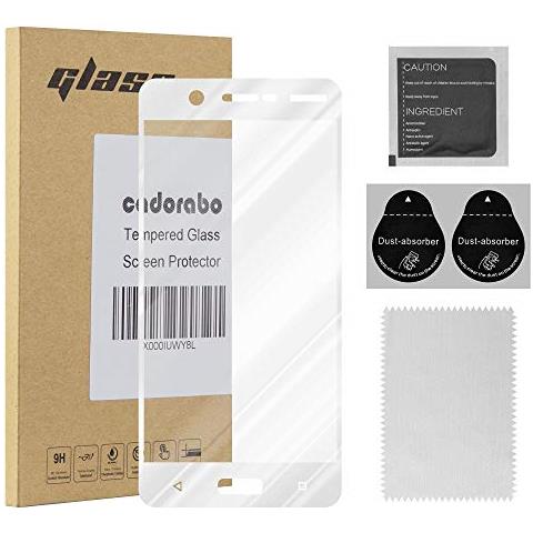 Pellicola Armatura A Schermo Intero Compatibile Con Nokia 5.1 2018 In Trasparente Con Bianco - Vetro Temperato (tempered) Di Protezione Del Display In Durezza 9h Con 3d Touch - Foto 1