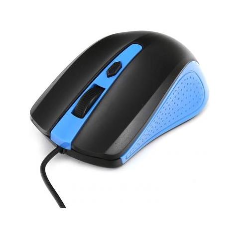 Mouse Omega Ottico Blu E Nero Om05bl Con Cavo Usb 125cm - 1000dpi - 2 Tasti + Rotella Scroller - Design Simmetrico - Foto 2