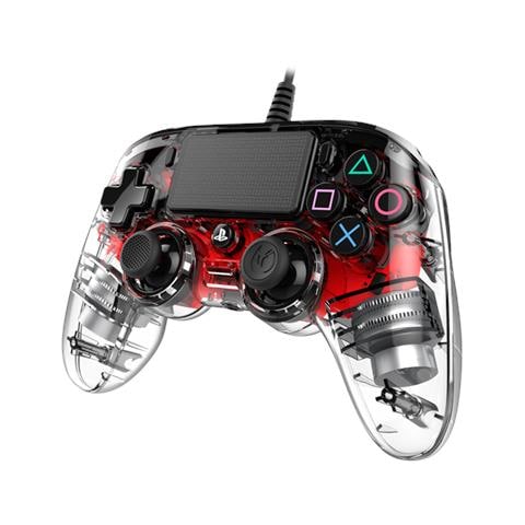 Controller con Cavo per Pc e PlayStation 4 Colore Rosso Trasparente - Foto 2