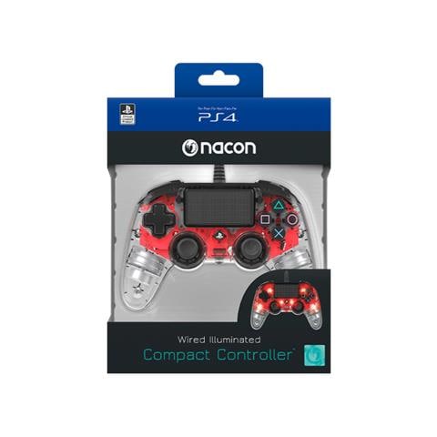 Controller con Cavo per Pc e PlayStation 4 Colore Rosso Trasparente - Foto 5