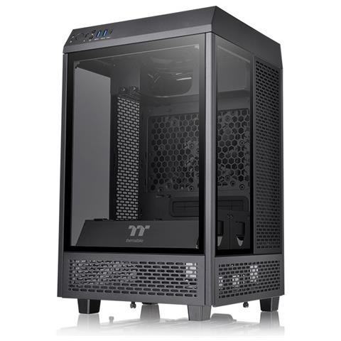 Case The Tower 100 Mini Tower Mini-ITX 2 Porte USB 3.0 1 Porta USB 3.1 Colore Nero (Finestrato)  - Foto 2