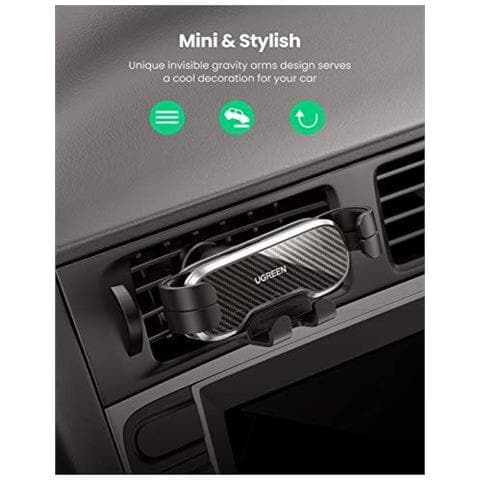 Car Holder Telefono Cellulare Air Vent Mount Gravity Morsetto Auto Giornali Minibar Sat Nav Culla Della Clip Compatibile Con Iphone Se 11 Pro Max Xr Xs 8 7 Samsung S20 S10 A71 A70 Note20 Ultra Huawei P30 Sony Moto - Foto 2