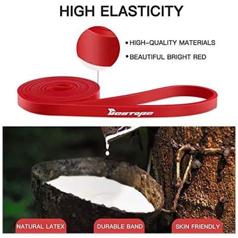 Resistance Band Pull Up Assist Band Powerlifting E Yoga Premium Durevole Di Lattice Di Allenamento Stretch Esercizio Loop Crossfit Banda Per Uomini E Donne Formazione Fitness Rosso Della Fascia - Foto 2