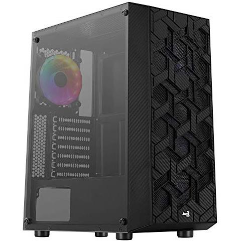 Hivebk, Case Pc Atx, 4x Ventole Frgb, Griglia + Vetro Temperato, Nero - Foto 1