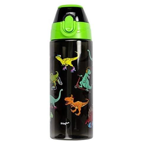 Robusta E Pratica Bottiglia Bambini Acqua Con Paglia A Perfetta Tenuta Eco Friendly Bpa Bottiglia Di Corsa O Una Bottiglia Dacqua Per Bambini Sport - Skaters Dinosaur - 600ml - Foto 1