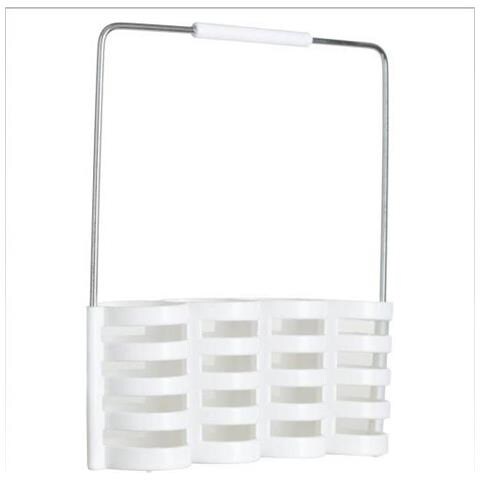 Set Di Posate Per 6 Persone Con Supporto, In Acciaio Inox, Colore Bianco - Foto 2