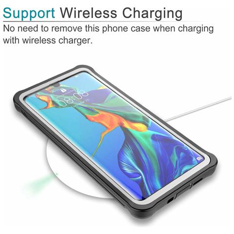 Custodia Huawei P30 Pro Con Protezione Schermo Nero/grigio - Foto 14