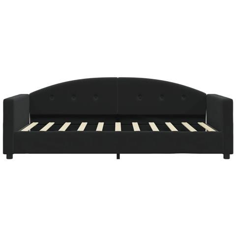 Divano Letto Con Materasso Nero 90x190 Cm In Velluto - Foto 9