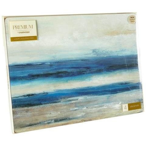 Large Premium Placemats Set - Blue Abstract - Foto 1