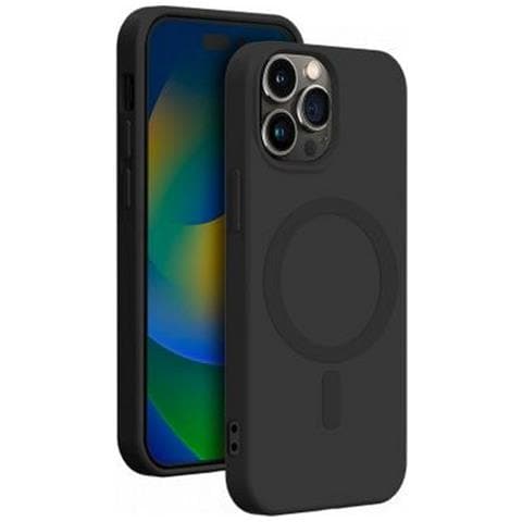 Cover Morbida Compatibile Con Magsafe Per Iphone 15 Pro, Nero - Foto 1