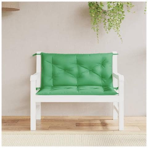 Cuscini Panca Da Giardino 2pz Verdi 100x50x7cm Tessuto Oxford - Foto 1