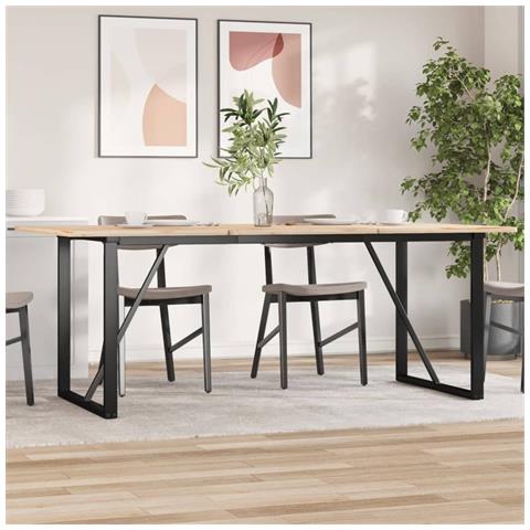 Telaio Gambe A O Per Tavolo Da Pranzo 160x80x73 Cm In Ghisa - Foto 3