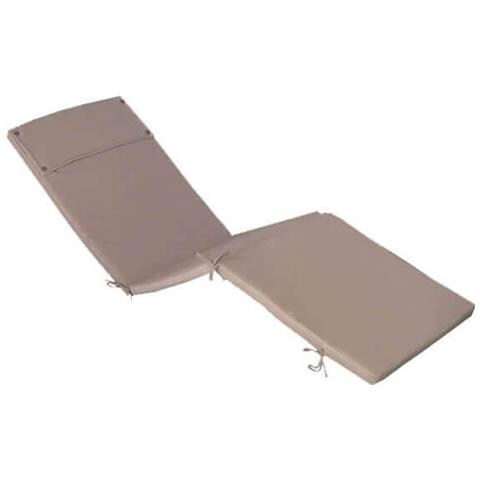 Cuscino In Poliestere Sfoderabile E Impermeabile 194,5x59 Cm Per Lettino - Tan - Foto 1