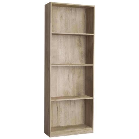 Libreria A 4 Ripiani In Nobilitato Bilaminato Linea Classic - Gray - Foto 1