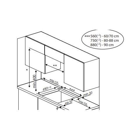 Piano Cottura HII64203FMT a Induzione 4 Zone Cottura da 60 cm Colore Nero - Foto 2