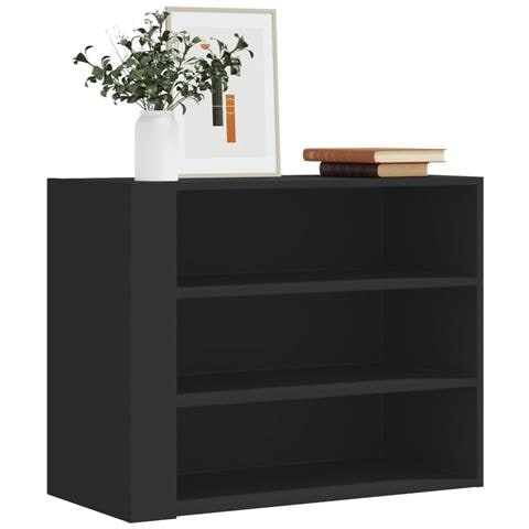 Armadietto A Muro Nero 75x35x60 Cm In Truciolato - Foto 1