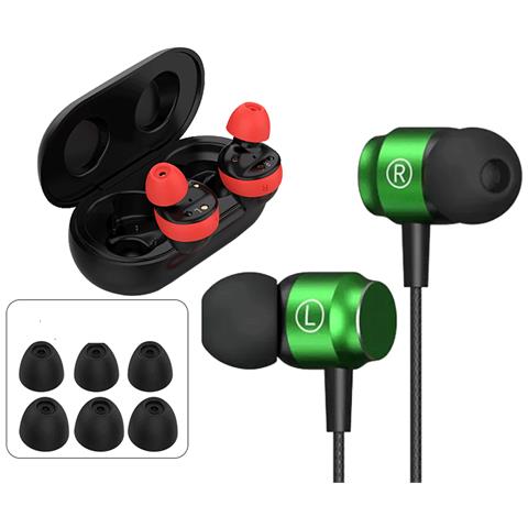 Cuscinetti Auricolari Per Cuffie Intrauricolari Samsung Galaxy Buds 2 3,8 Mm 3 Paia Black - Foto 2