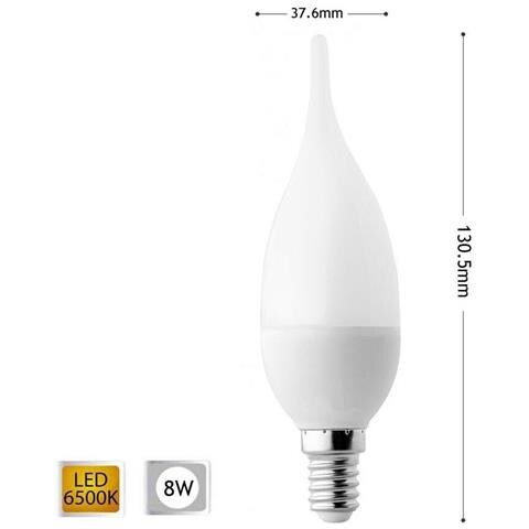 Lampadina Led 8 W Soffio Colpo Di Vento Luce Bianca E14 8w C37 - Foto 1