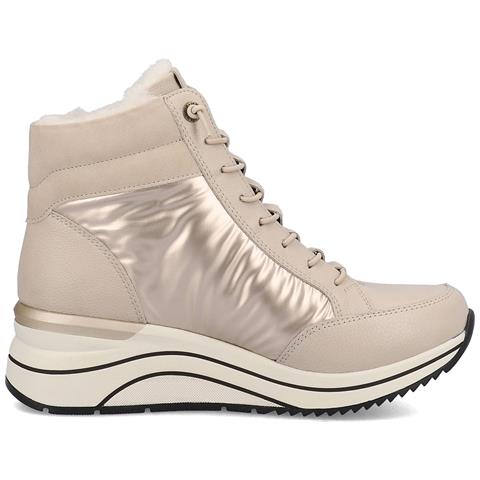 Beige Casual Closed Booties Stivaletti Sintetico E Tessile Scarpe Donna Beige Eu 37, D0t72-60 - Foto 3