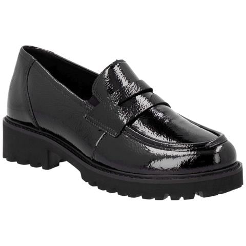 Black Elegant Closed Ladies Shoes Mocassino Pelle Scarpe Donna Nero Eu 39, D8602-00 - Foto 1