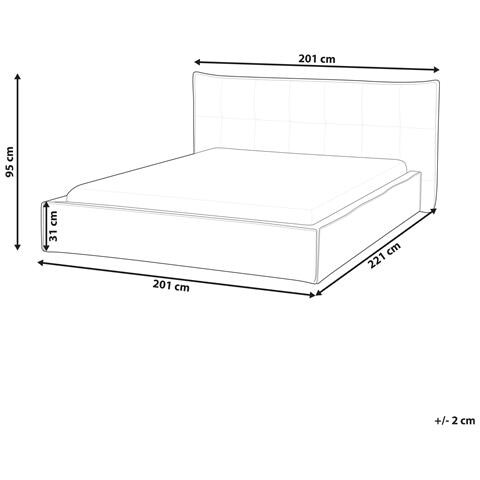 Letto Ad Acqua Lino Sintetico Lestre 160 X 200 Cm Bianco Sporco - Foto 6