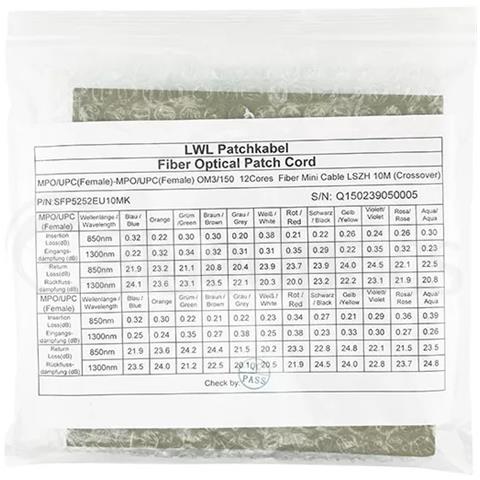 CBL-MPO12-OM3-3M-BO cavo InfiniBand e in fibra ottica MPO LC /APC Colore acqua - Foto 7
