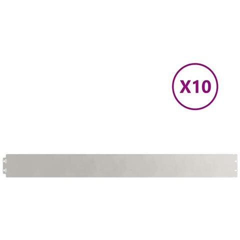 Bordure Per Prato 10 Pz 10x103 Cm Acciaio Inossidabile - Foto 2