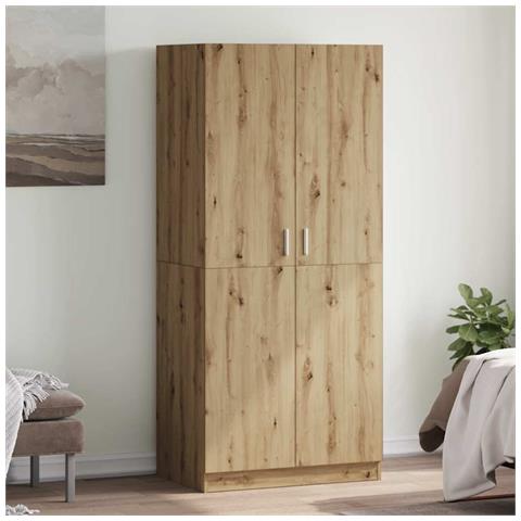Armadio Rovere Artigianale 80x52x180 Cm In Legno Multistrato - Foto 3